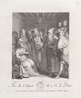 KG 14829
<br/>
Geestelijke spreekt een vrouw toe
<br/>
<em>Guyard, Jean Baptiste (1787-1831 na)</em>
